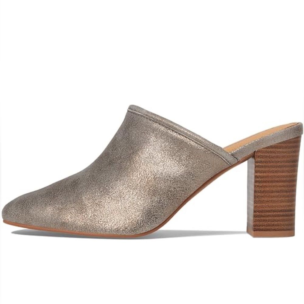 New Johnston & Murphy Women's Charlotte Mule Size 6.5 in Gold Metallic